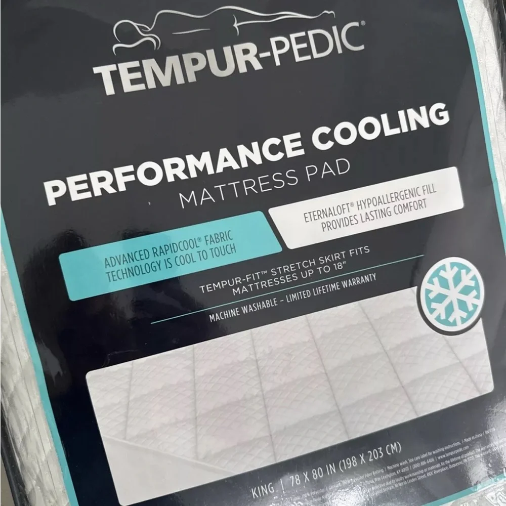 TEMPUR PEDIC White Tempurpedic Performance Cooling Pad KING